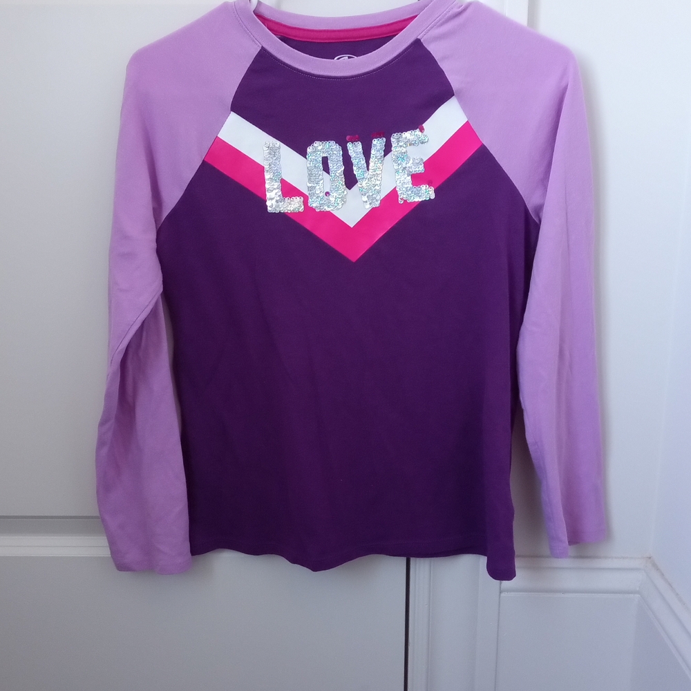 Athletic Works Purple and Pink Long Sleeve Tee